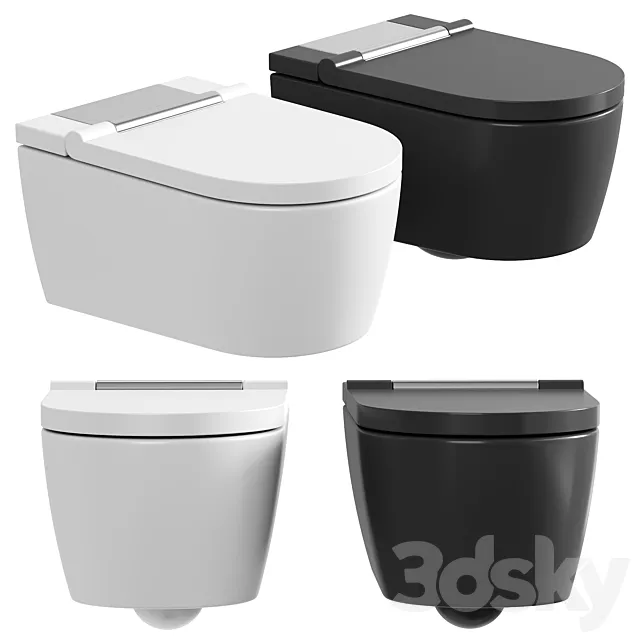 Geberit AquaClean Sela wall-mounted complete shower toilet system 3D Model