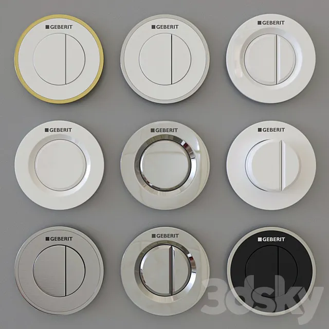 GEBERIT flush buttons 3DModel
