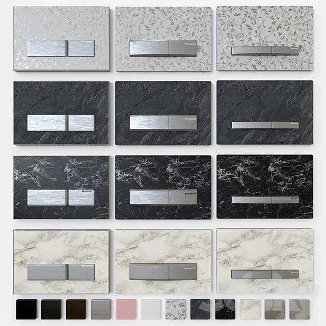 GEBERIT Sigma 50 Flush plates 3D Model