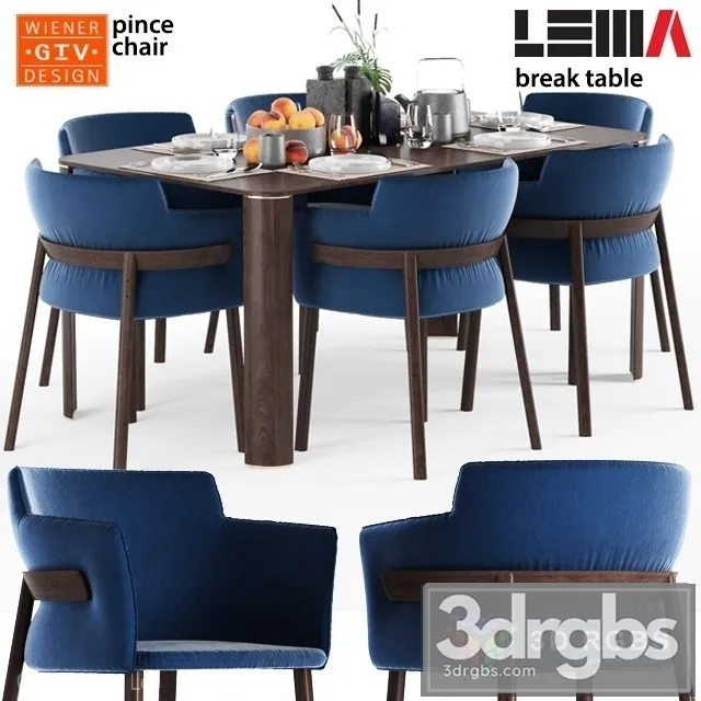 Gebruuder Thonet Vienna Pince Chair Lema Break Table 3D Model Free