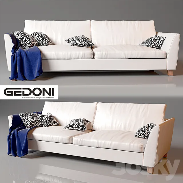 GEDONI sofa white 3D Model