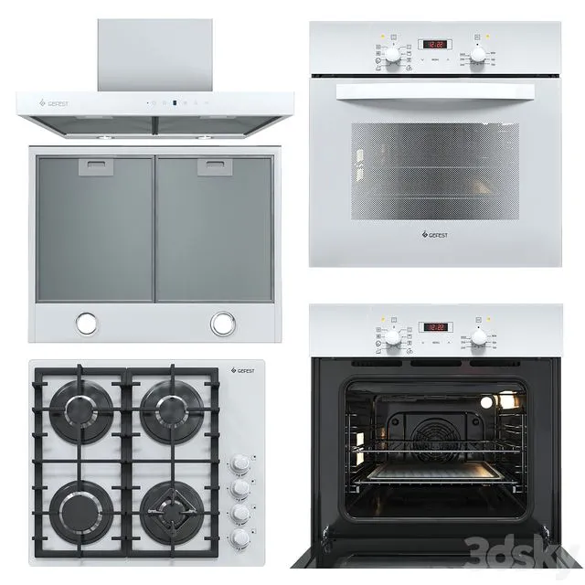 Gefest kitchen appliances W 3D Model