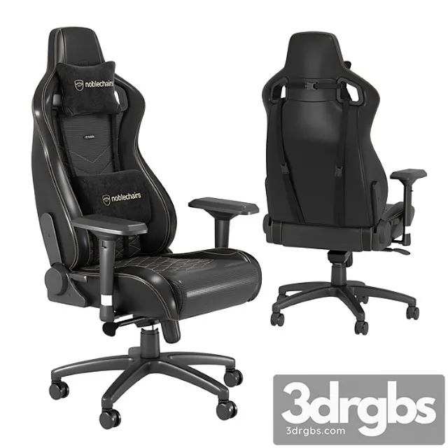 Geimerskoe Kreslo Noblechairs Epic Black Gold 3D Model Free