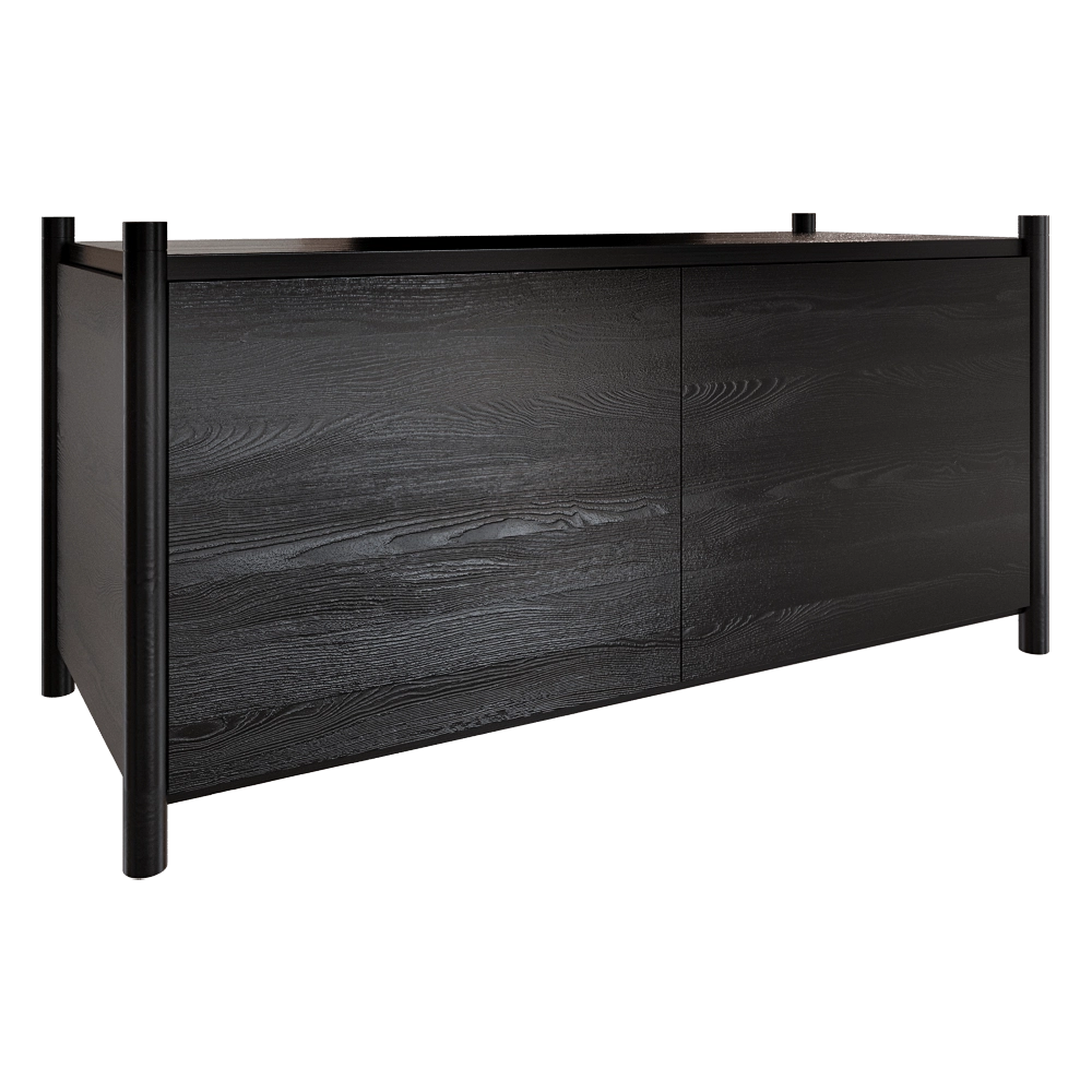 Gejst - Bookcase Sceene G black oak 3D Model