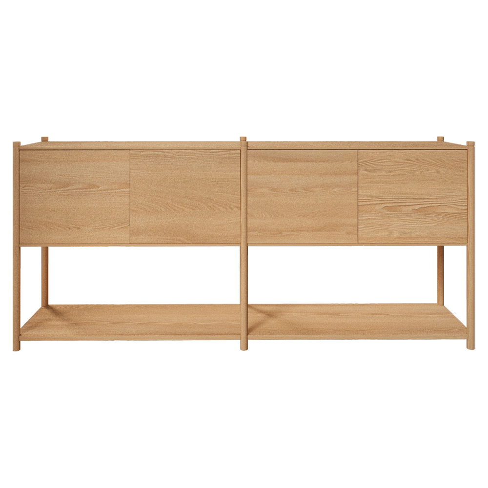 Gejst - Bookcase Sceene H light oak 3D Model