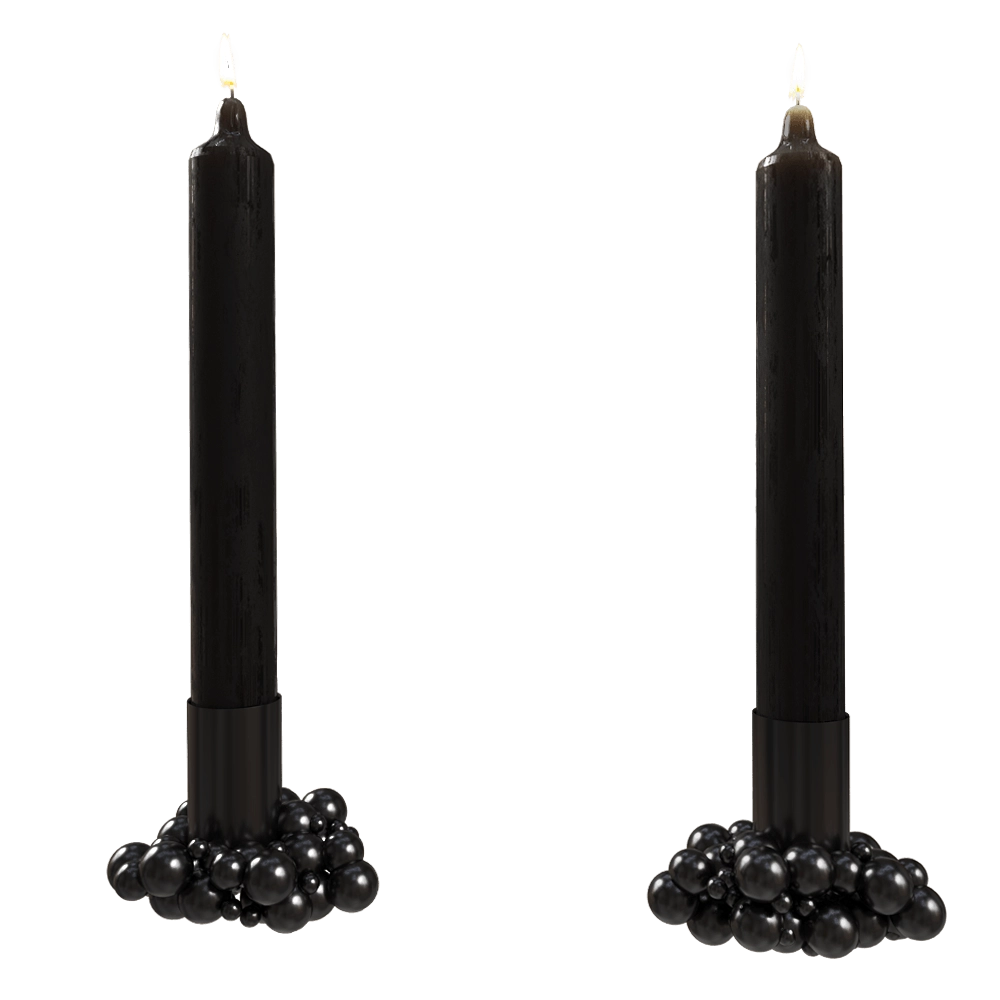 Gejst  - Candle light Molekyl 1 black 3D Model