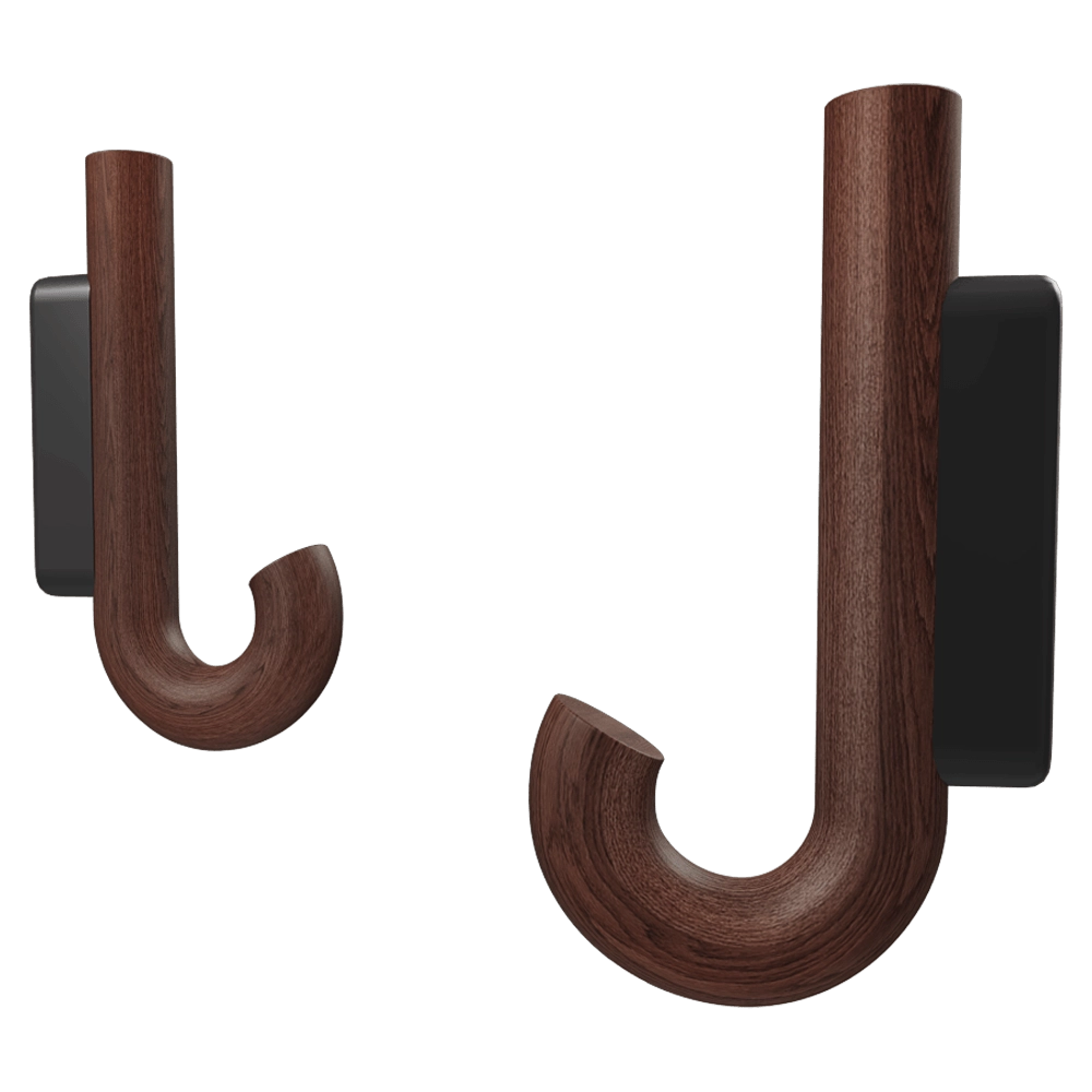 Gejst - Hook mini walnut/black 3D Model