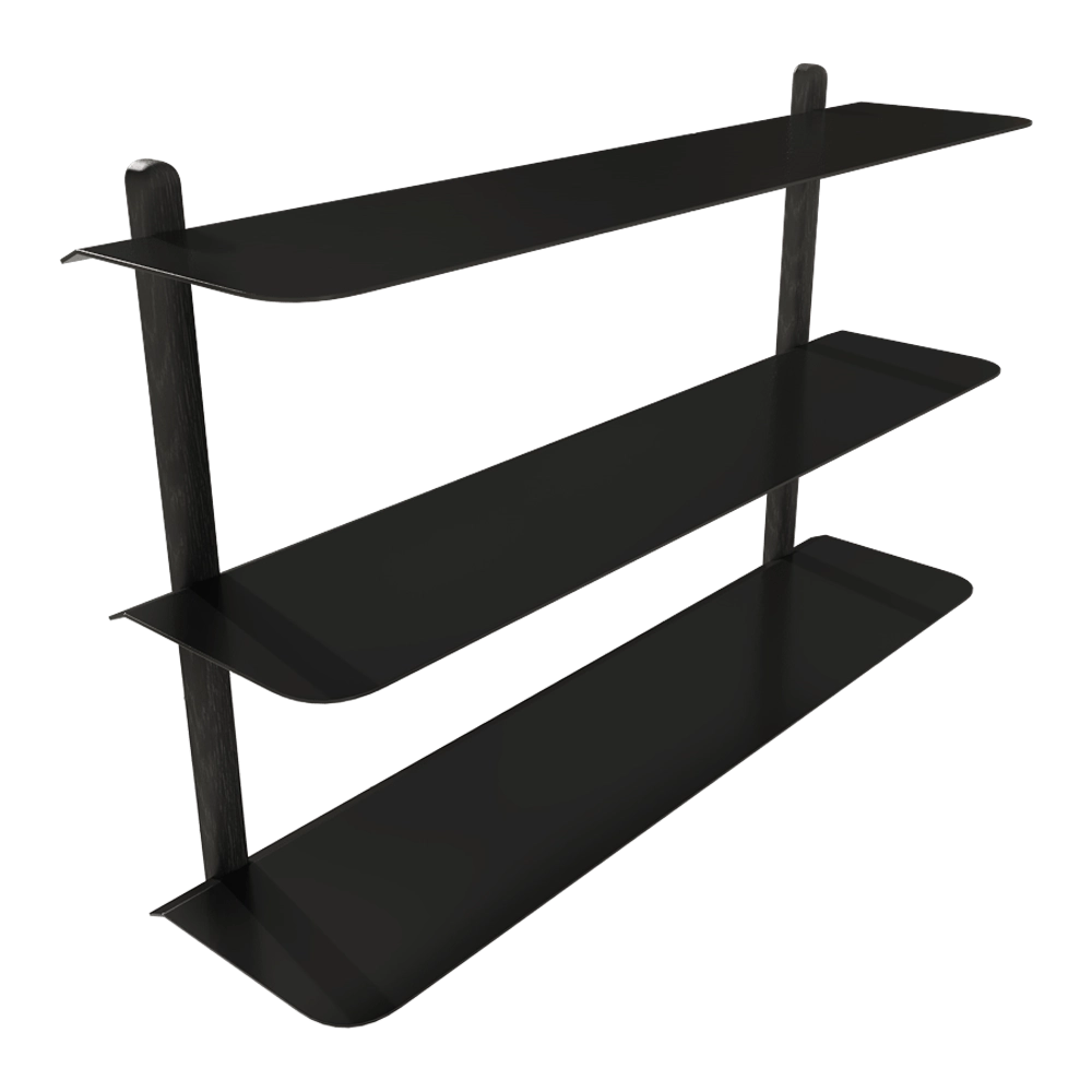 Gejst  - Shelf Nivo A black ash black 3D Model