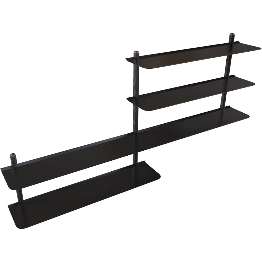 Gejst - Shelf Nivo B black ash black 3D Model