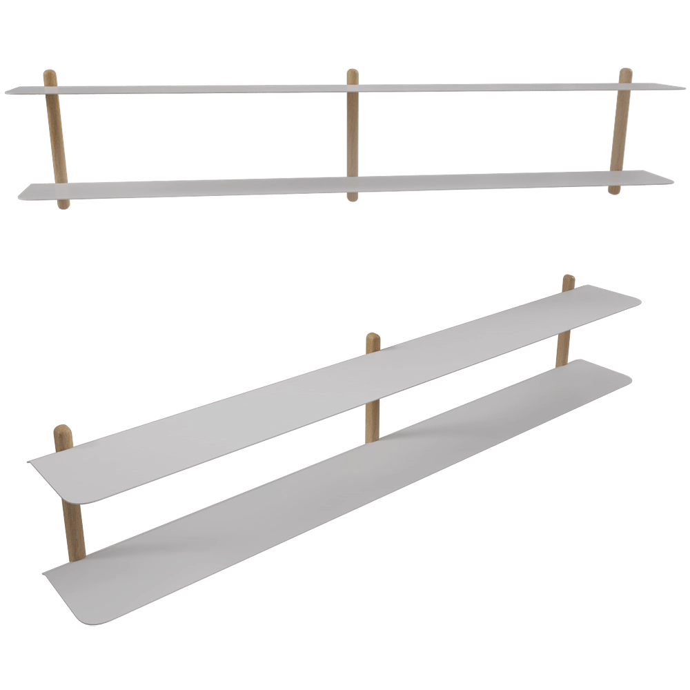 Gejst  - Shelf Nivo C light oak white 3D Model