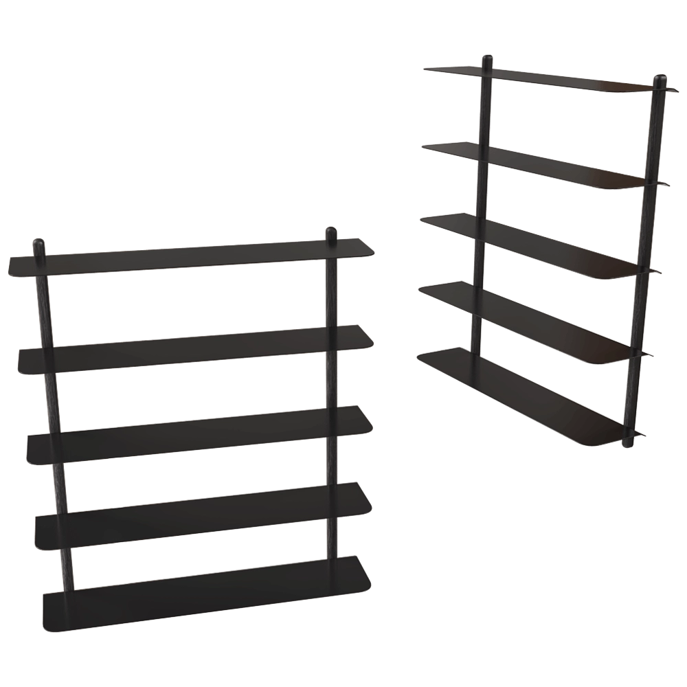 Gejst  - Shelf Nivo E black ash black 3D Model