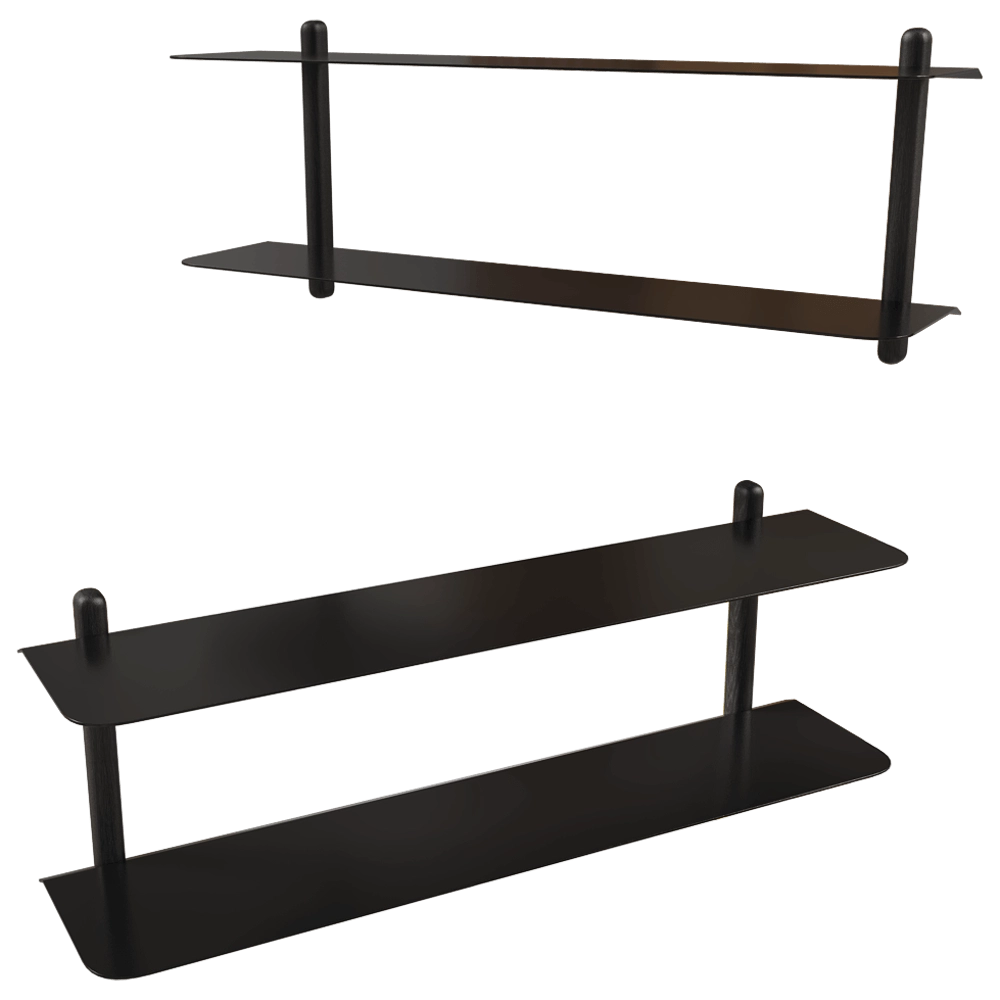 Gejst  - Shelf Nivo F black ash black 3D Model
