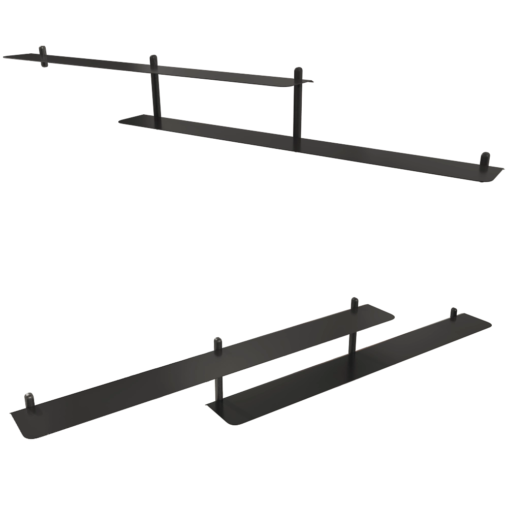 Gejst  - Shelf Nivo H black ash black 3D Model