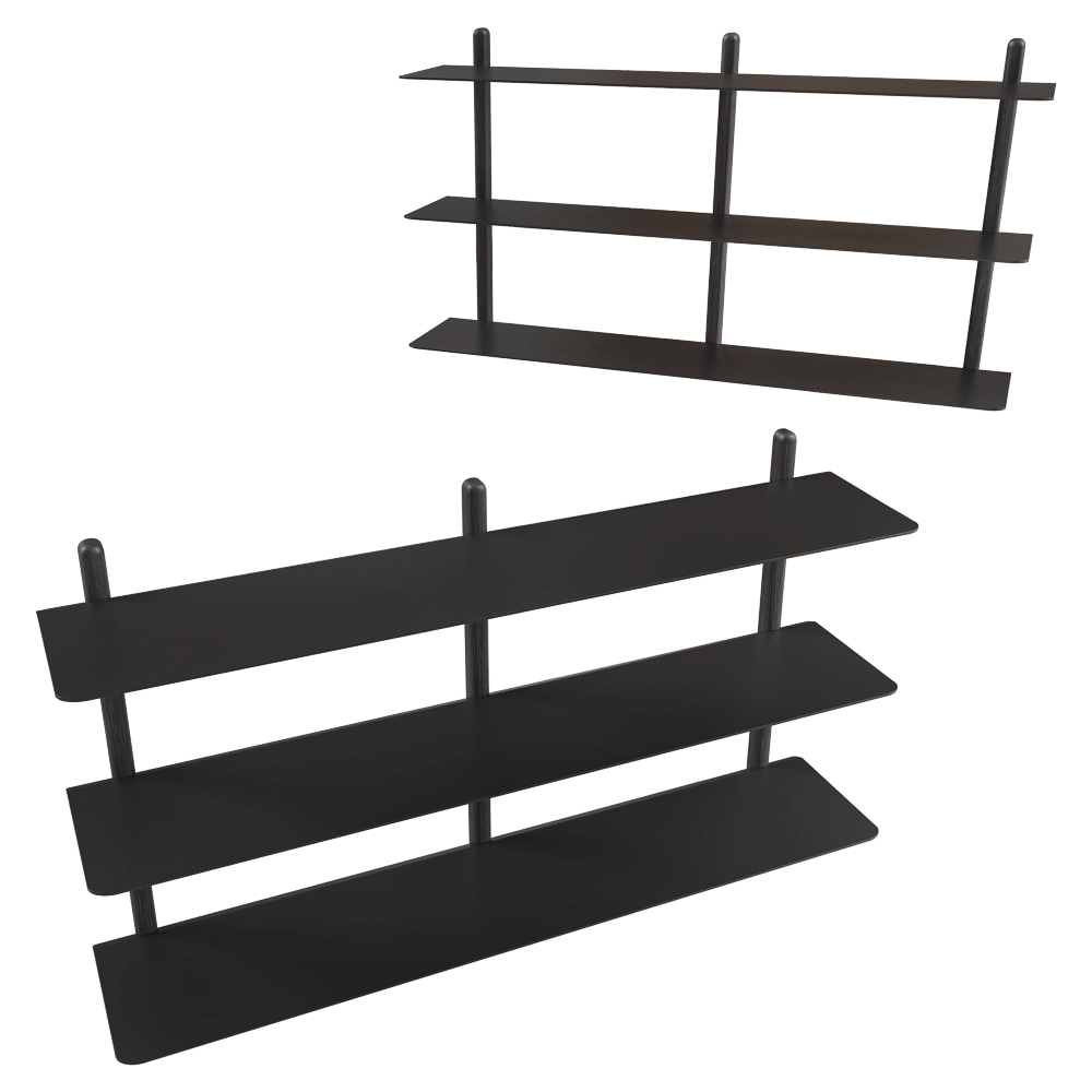 Gejst  - Shelf Nivo Large D black ash black 3D Model