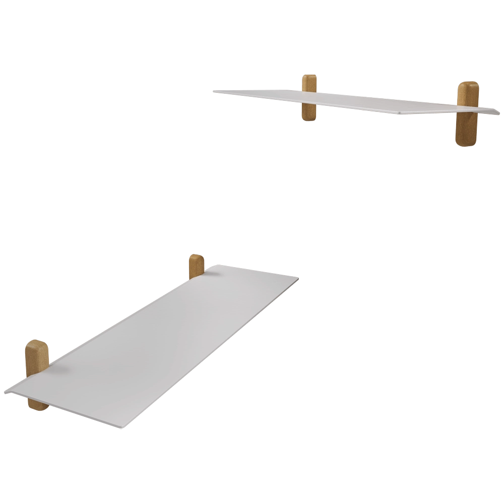 Gejst  - Shelf Nivo large G light oak/white 3D Model