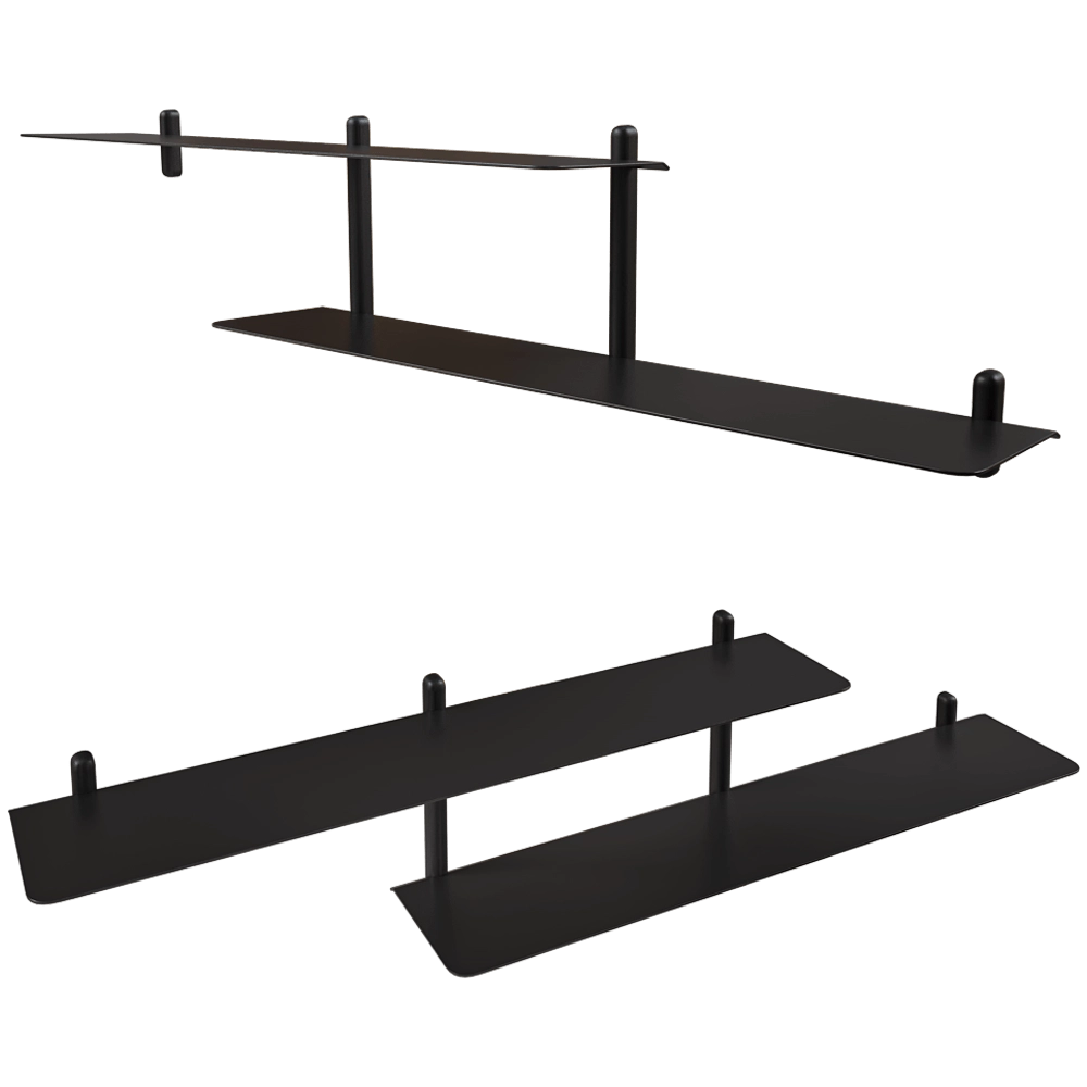 Gejst  - Shelf Nivo large H black ash black 3D Model