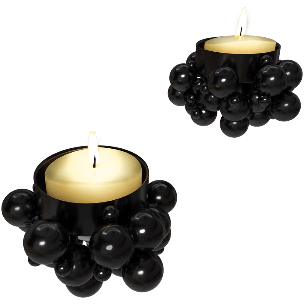 Gejst  - Tealight Molekyl 1 black 3D Model