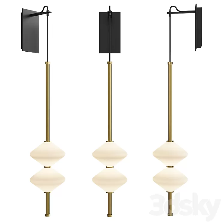 Gem 2 led wall sconce 3D Model