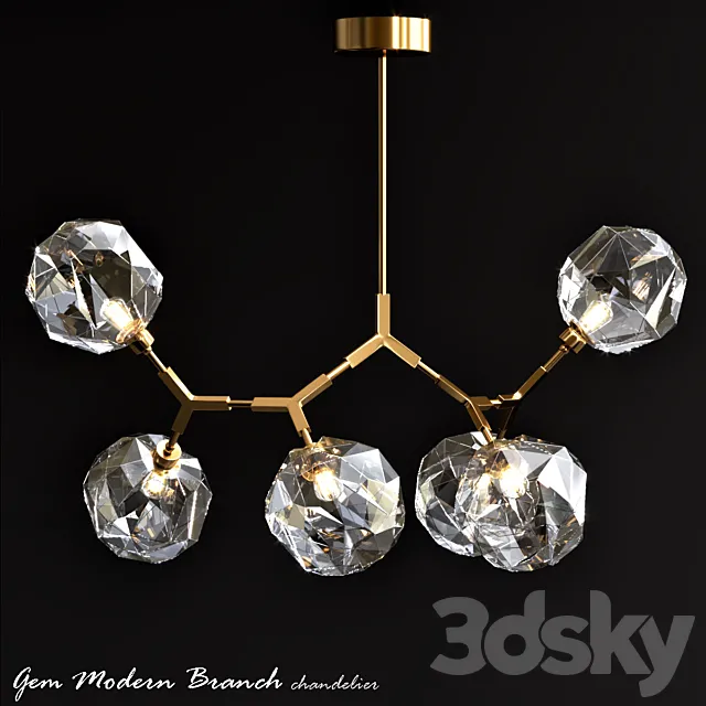 Gem Modern Branch Chandelier 3DModel