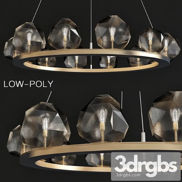 Gem Ring Single Tier Chandelier 3D Model Free