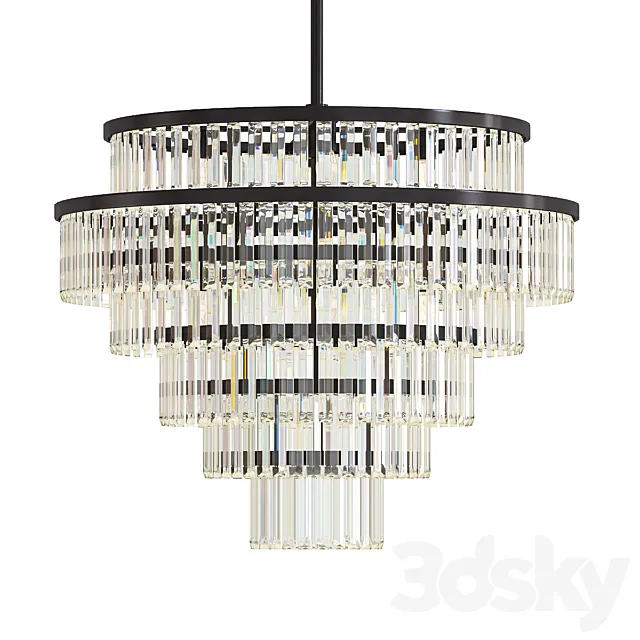 Gemma Crystal Round Chandelier 3D Model