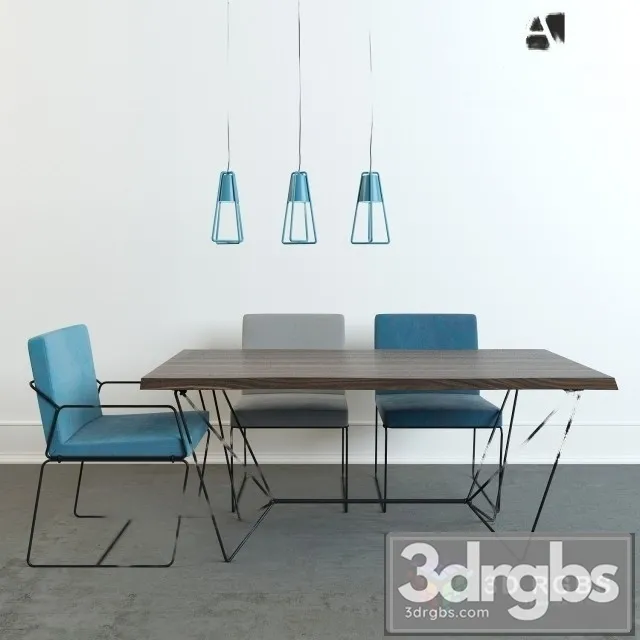 Gemma Table and Chair 3D Model Free