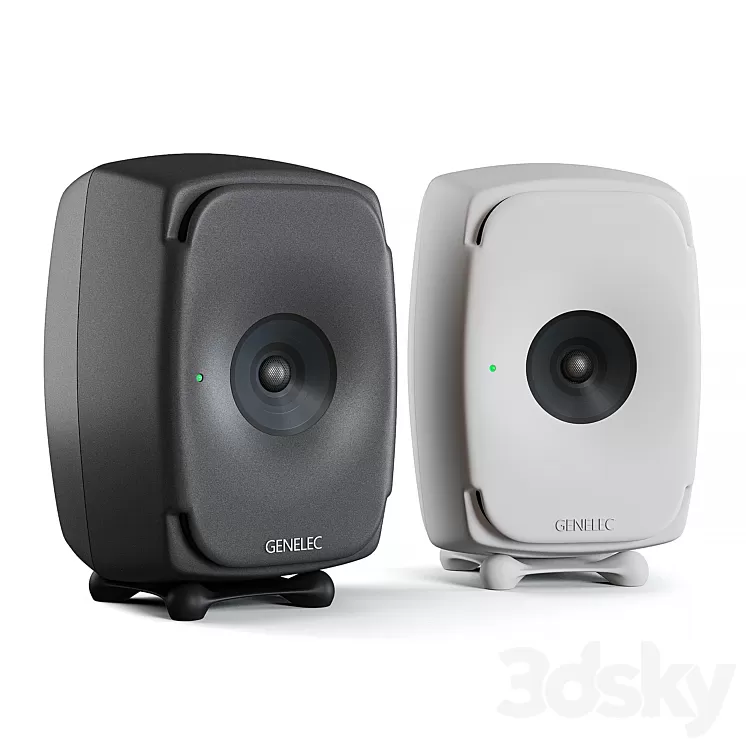 Genelec 8341 The Ones studio speakers 3D Model Free