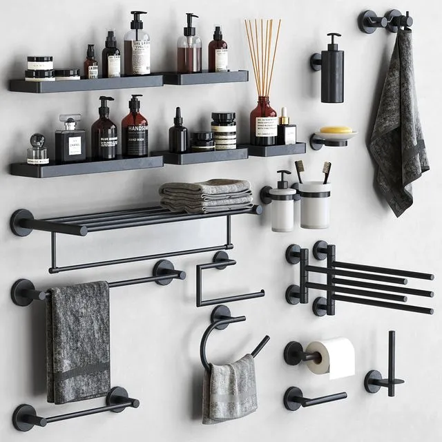 General Hotel bathroom accessories 3D Model