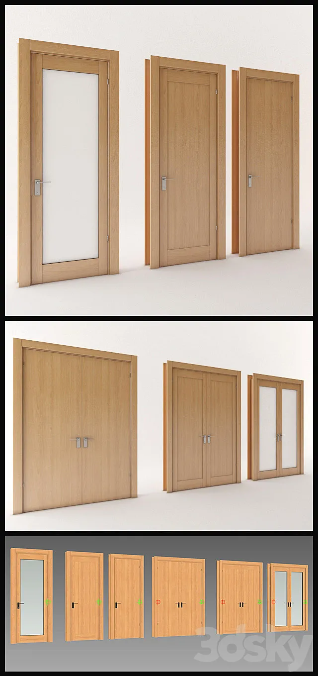 Generic Interior Doors [Hinged] 3D Model