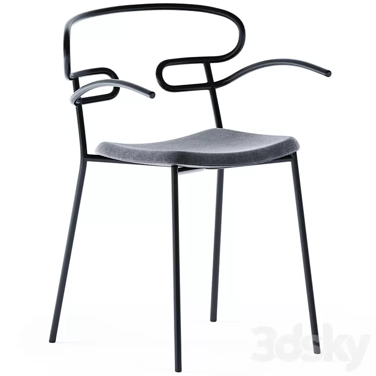 Genoa With Armrest Chair by Traba 3D Model