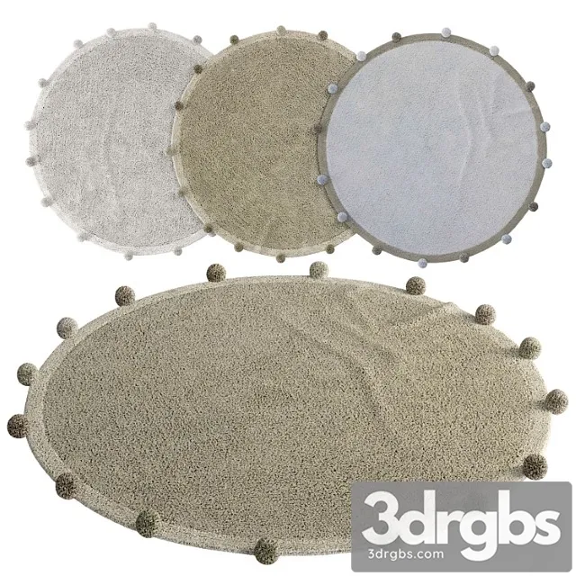 Gentle Pom Pom Rug By Lorena Canals 3D Model Free