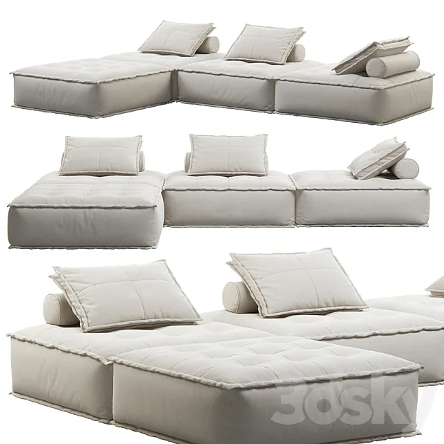 Genuine Corner Sofa by ELEMENT SINGLE 3DModel