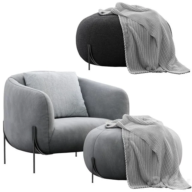 Geo Armchair By Saba 3D Model