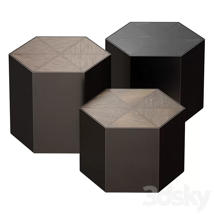 Geo Bunching Table Set (Crate and Barrel) 3D Model