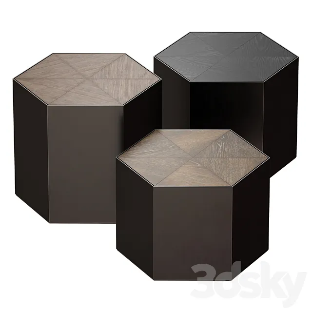 Geo Bunching Table Set (Crate and Barrel) 3DModel