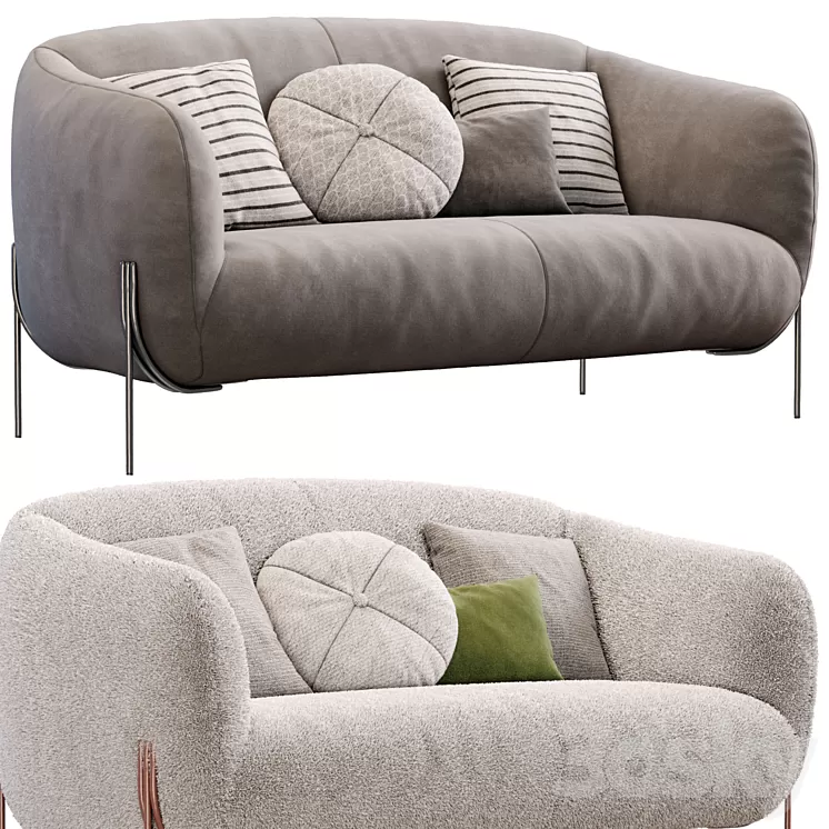 Geo Sofa By Saba 3D Model Free
