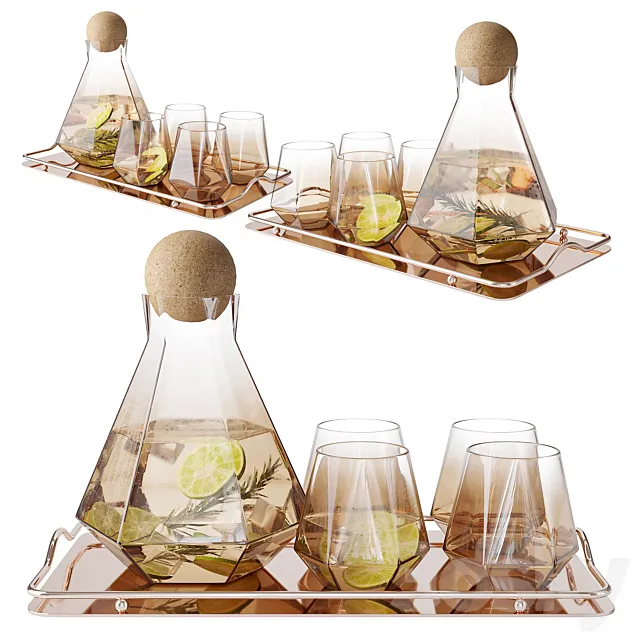 Geometric Glass Decanter Set Free Download