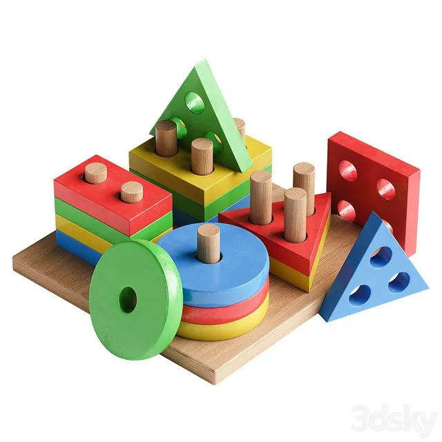 Geometric Montessori toys 3D Model