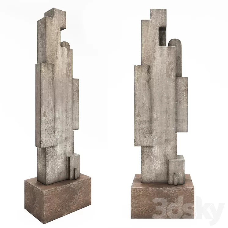 Geometric sculpture. 3D Model