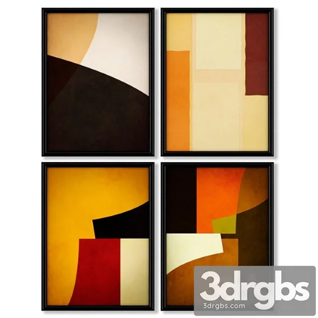 Geometric Shape Poster Series 1 3D Model Free