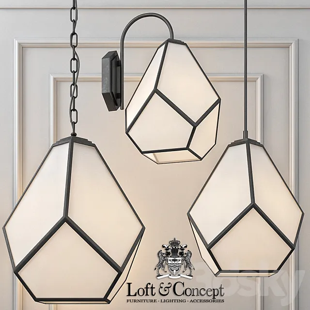 Geometry glass light  milk 3DModel