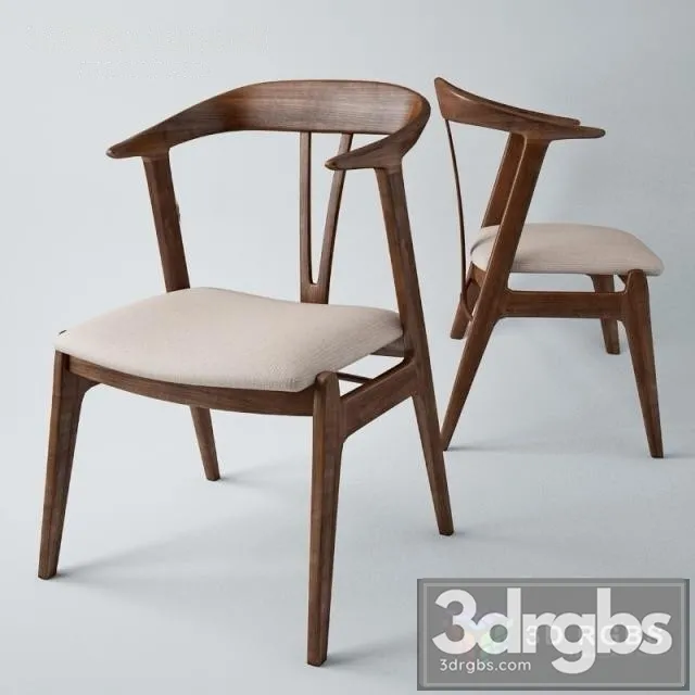 Georg Jensen Mid Century Danish Modern Chair 3D Model Free