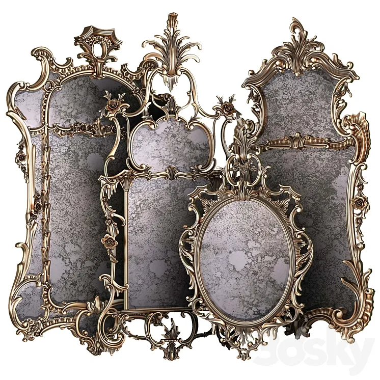 george 2 mirror set 3D Model Free