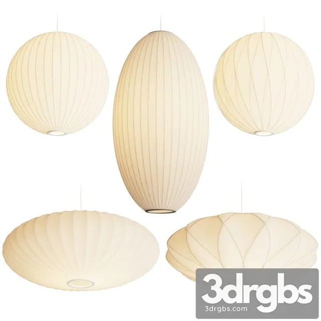 George Nelson Bubble Pendant Lamps 3D Model Free