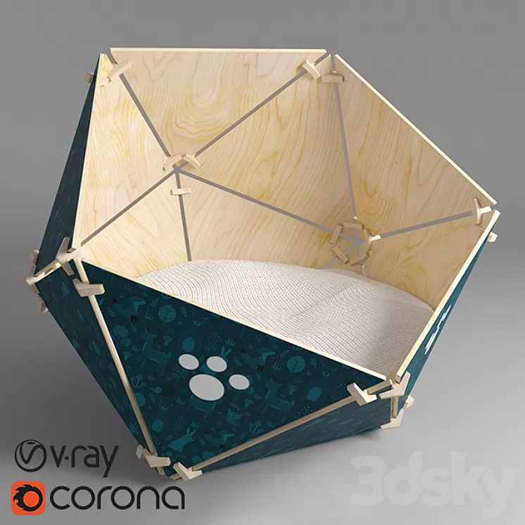 Geosphere pet bed 3D Model