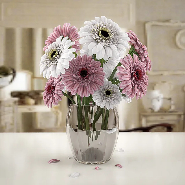 GERBERA FLOWER VASE 3DModel