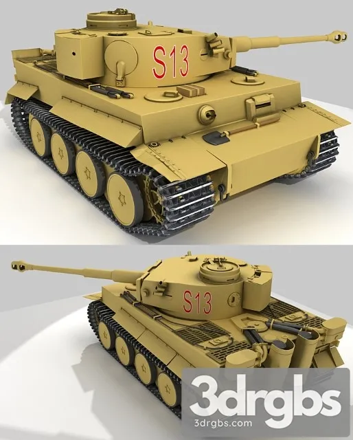 German heavy tank tiger i ausf e pz. vi 3D Model Free
