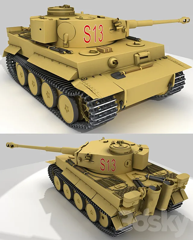 German heavy tank Tiger I Ausf E Pz. VI 3D Model