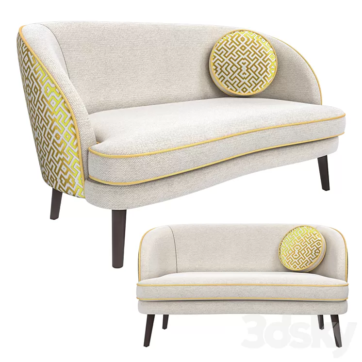 Gertie 2 seater sofa 3D Model