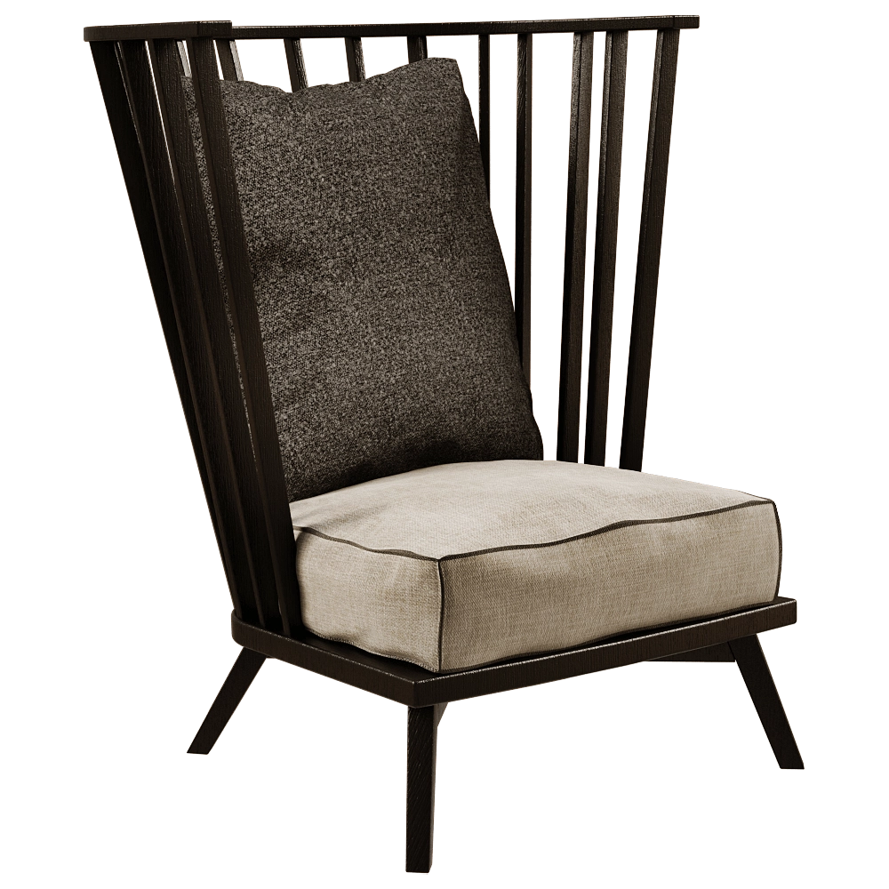 Gervasoni - Armchair Gray Bergere 3D Model